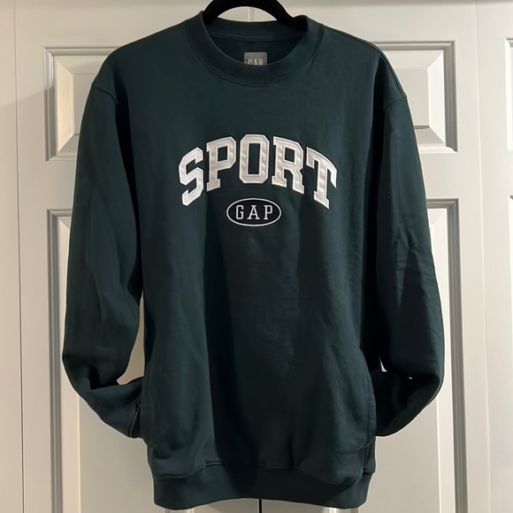 gap campus green hoodie
